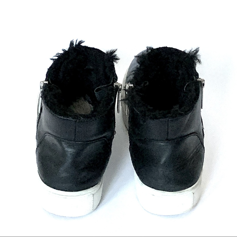 J/ Slides Nyc | Black Leather Booties W/ Soft Fau… - image 4